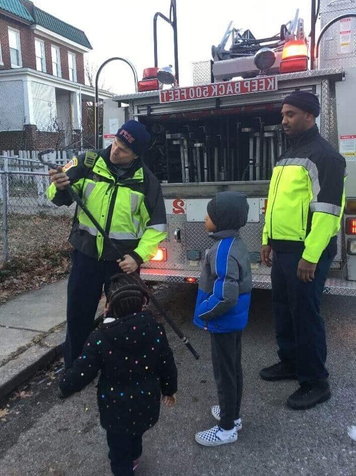 Employees explain their duties to the children